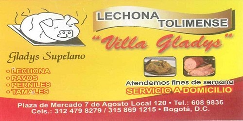 LECHONA TOLIMENSE VILLA GLADYS