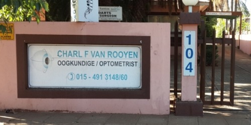 CHARL F VAN ROOYEN OOGKUNDIGE