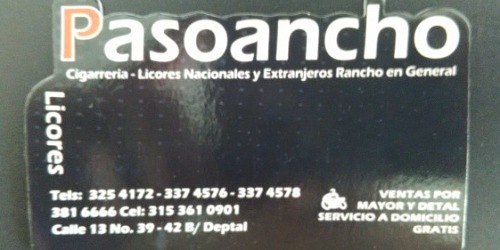 LICORES PASOANCHO