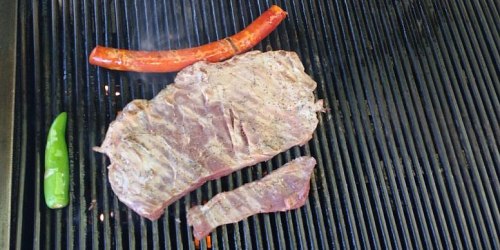 Tacos de arrachera y chistorra Don Mario