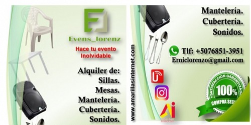 Events Lorenz Alquiler Sillas mesas Penonome