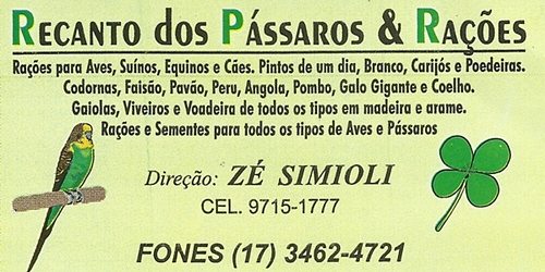 RECANTO DOS PÁSSAROS