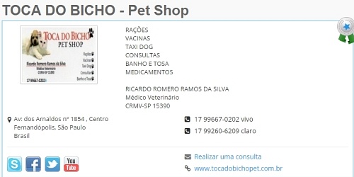 TOCA DO BICHO - Pet Shop