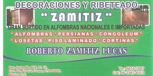DECORACIONES Y RIBETEADO ZAMITIZ