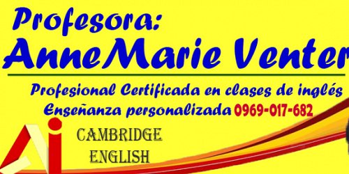Teacher AnneMarie Venter: Clases de inglés