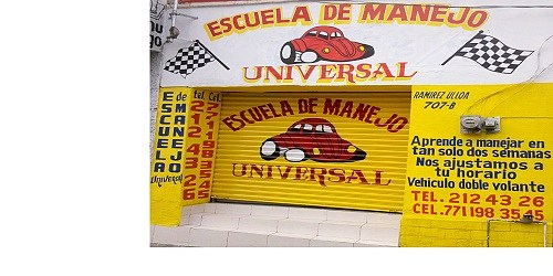 ESCUELA DE MANEJO UNIVERSAL. 01(771) 2124326.