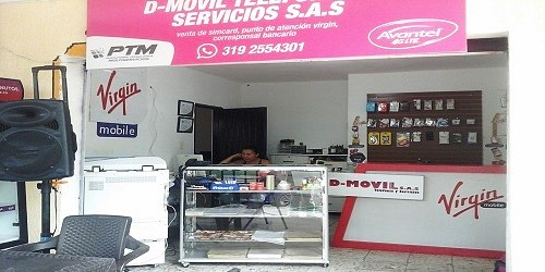 D MOVIL TELEFONIA Y SERVICIOS VIRGIN SIMCARD RECARGAS CALI