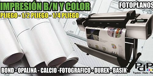 PdP papeleria Diseño Plotter Centro Impresion Grafica