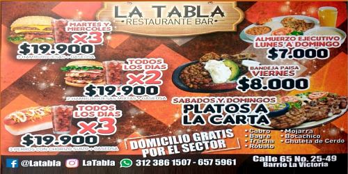 Restaurante y Comidas Rápidas  La Tabla
