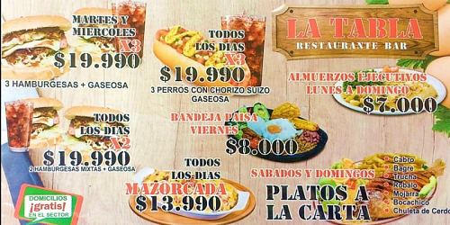 Restaurante y Comidas Rápidas  La Tabla