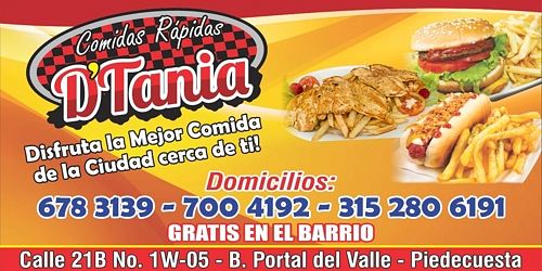 Comidas Rapidas Piedecuesta Dtania